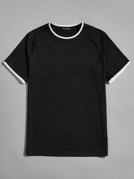 

men contrast trim j0tl#, White;black