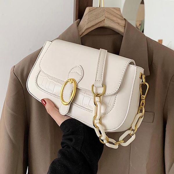 

cross body handbag 2021 fashion pu leather women's large tote bag lock chain shoulder messenger bags