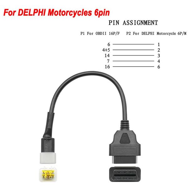 

code readers & scan tools for motorcycle obd2 connector deiphi 6 pin moto obd extension cable