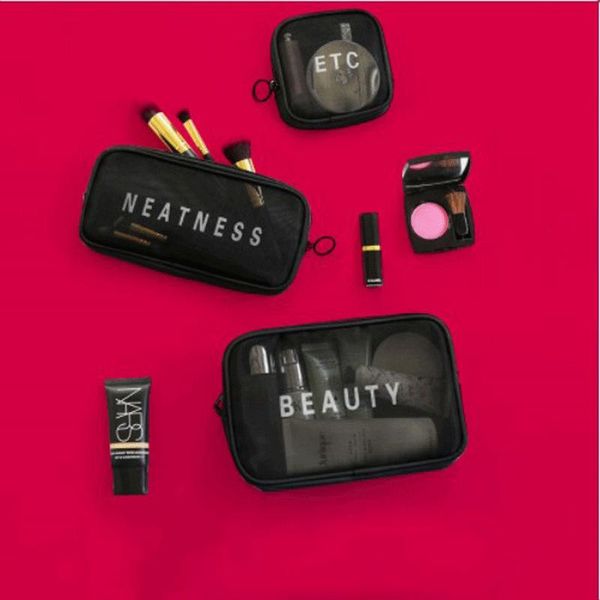 

storage bags portable cosmetic bag travel suit large capacity three-piece wash