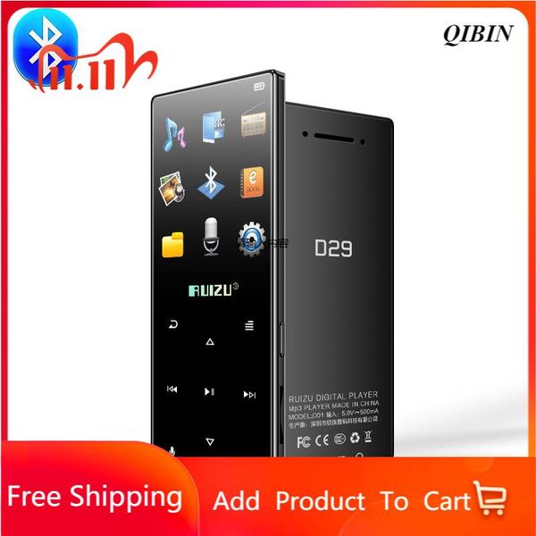 

& mp4 players original d29 bluetooth mp3 player lossless hifi music portable audio 8gb built in speaker fm radio clock