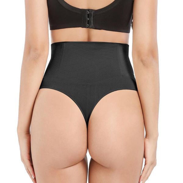 

women's shapers seamless high-waisted abdomen pants shaping waist-slimming briefs thong panties shapewear underpants, Black;white