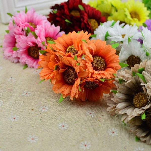 

6pcs/bundle artificial flower christmas for home wedding decor accessories fake stamen gerbera diy wreath gifts si jllata