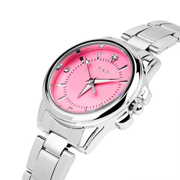

wristwatches women watches 30 meters water against stainless steel japanese movement, Slivery;brown