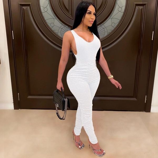 

2021 new two piece set women stacked leggings bodysuit 2 pieces sets women's outfits summer clothes outfit wholesale dkfl, White