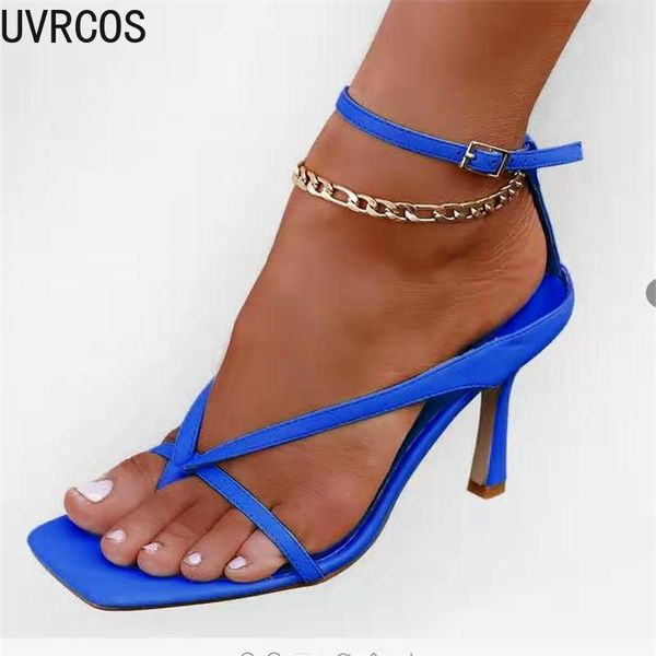 

sandals pure color simple women's fashionable and versatile mature high-heeled pu leather flip flops 2021, Black