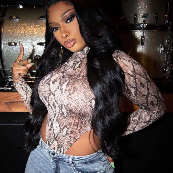 

fashion snake print tight long sleeve bottomed shirt one piece t-shirt, White