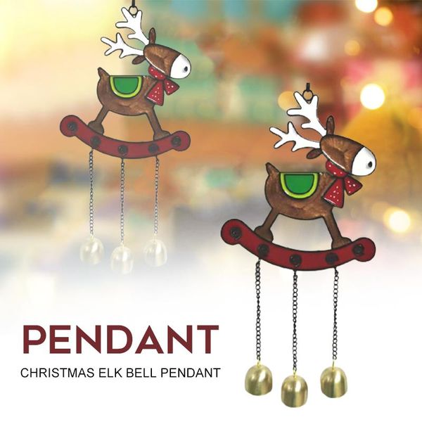 

christmas decorations 1pcs lovely elk bell pendant romantic xmas tree hanging ornament for home living room bedroom decor