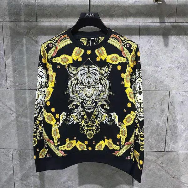 

men's hoodies & sweatshirts rk582 fashion 2021 runway luxury european design party style clothing, Black