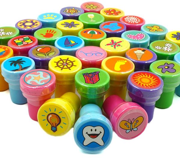 

party favor 10pcs self-ink stamps kids birthday favors for giveaways gift toys boy girl christmas goodie bag pinata fillers