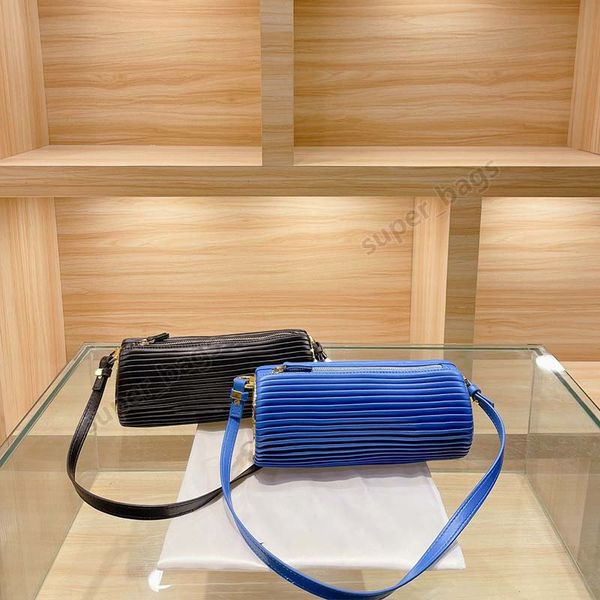 

2022 designer luxury bags women one shoulder leather brand fashion handbags purses fold cylinder baguette bag size 26*12cm