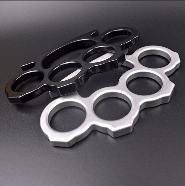 

cwmsports silver and black thin steel brass knuckle dusters,self defense personal security women's and men's self-defense pendant