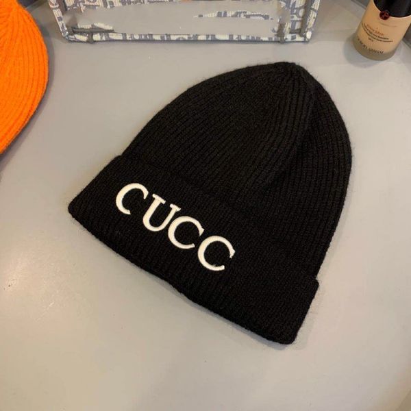 

2021 designer cap women hatsg family embroidered knitted hat korean fashion pullover hat men's and women's wool hat classic versat, Blue;gray