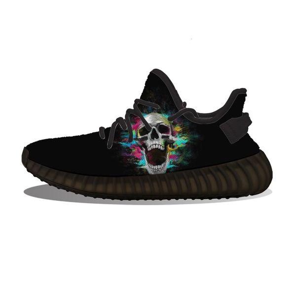 

diy custom colorful skull running shoes mesh printed mens womens trainers outdoor sports sneakers