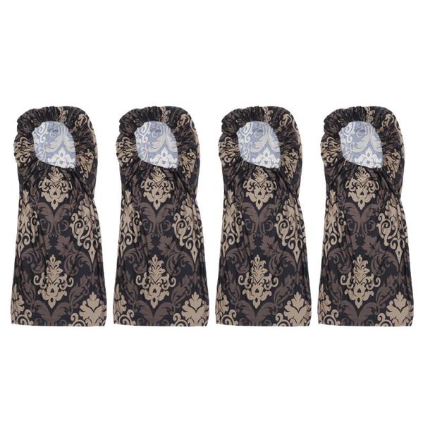 

chair covers 4pcs decor protective practical home printing (coffee)