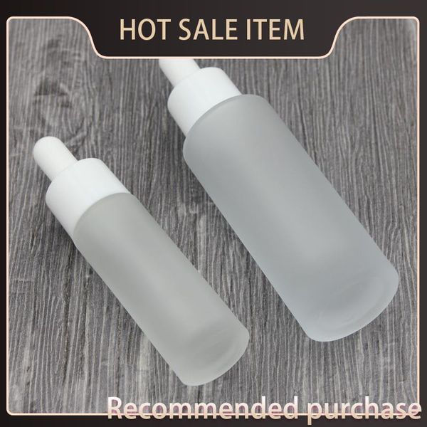 

classic glass 30ml oil kutjk serum dropper glass bottle white frosted essential eye bottle with clear dropper 15ml apmji, White;black