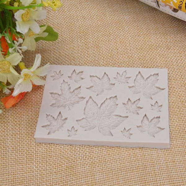 

tree maple leaf mold sile fondant cake decorating tools chocolate baking mould 3d sugarcraft resin clay homemade qylebj