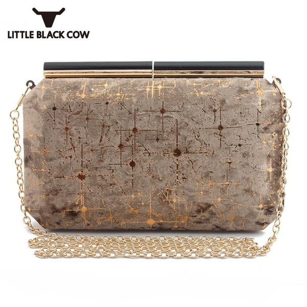 

vintage elegant ladies velvet evening bags clutch small flap bag women chain single shoulder bag handbag crossbody bolso mujer