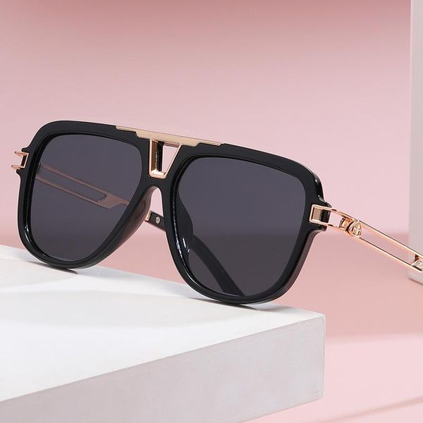 

sunglasses big for men and women vintage business casual comfortable personality european american 2021 trend, White;black