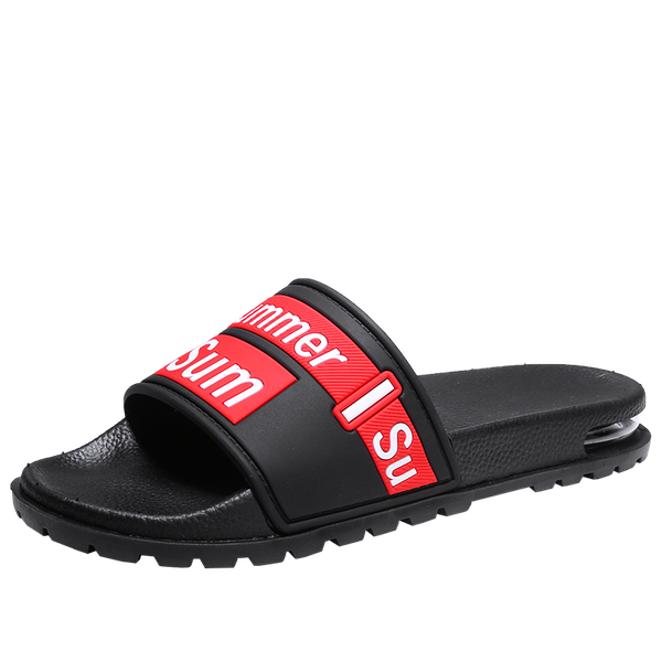 

slippers fashion pvc slide men sandals with cushion indoor outdoor shoes summer soft comfortable, Black