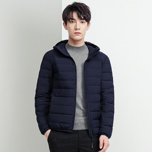 

men's down & parkas lightweight jacket short seamless hooded 2021 autumn and winter multiple color options, Black