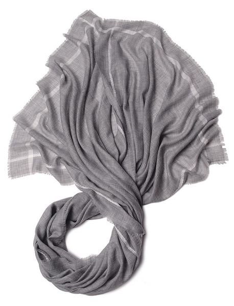 

scarves super large size lambs wool cashmere blend women fashion striped thin scarfs shawl pashmina 70x210cm, Blue;gray
