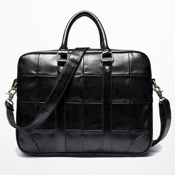 

briefcases brand vintage men briefcase business office handbag pu leather shoulder messenger bag lapmen's crossbody bags