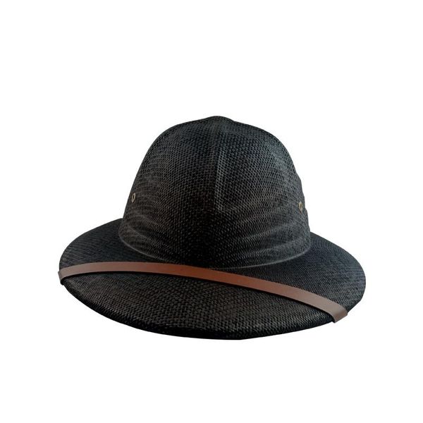 

cloches novelty helmet pith straw hats for men vc vietnam war army sun hat caps beach sommerhut outing panama paper bucket, Blue;gray