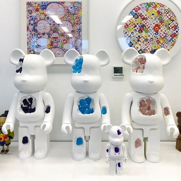 

bearbrick 1000% violent bear ornament damage erosion amethyst bear 70cm tide play building block doll