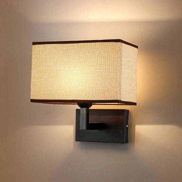 

wall lamp nordic modern el fabric creative chinese bedroom bedside light stair sconce lighting