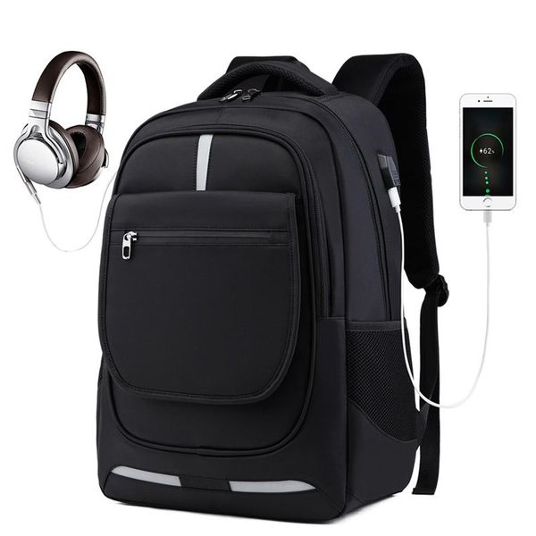 

backpack waterproof large travel for men multifunction bag fashion zipper open men's business casual laptop
