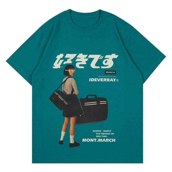 

men's t-shirts lacible mens hip hop t-shirt streetwear vintage japanese character print tshirts loose cotton short sleeve summer casual, White;black