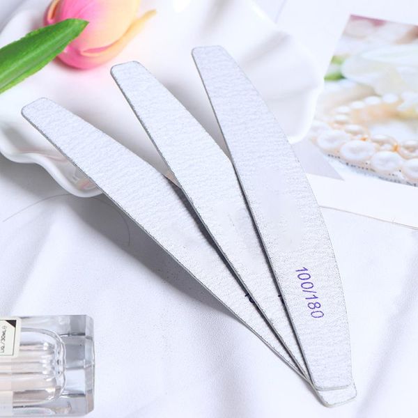 

10pcs/lot wooden nail files professional nail buffer 100/180 wood file