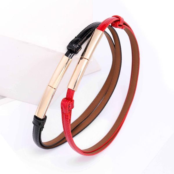 

belts four seasons ladies wild dress thin belt fashion waist adjustment buckle gown women, Black;brown