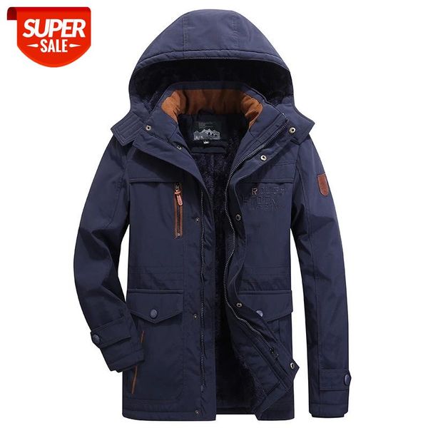

parka 2020 casual classic winter jacket men's windbreak warm padded hooded overcoat fashion outerwear coat plus size 4xl 5xl 6xl #ld2b, Black
