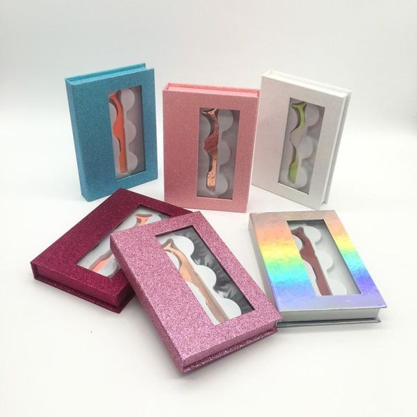 

false eyelashes wholesale empty 5pairs 3pairs lash book for mink custom private logo packaging strip lashes vendor