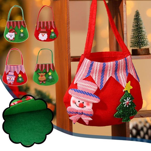 

christmas decorations santa gift bag candy year 2022 presents baking package for home navidad 2021 gifts