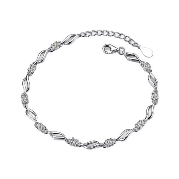 

bangle chic anti-rust women bracelets elegant chain simple design for gift, Black