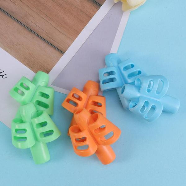 

pcs silicone writing training devices double fingers trainer aid finger grips posture corrector for kids (as refills, Black;red