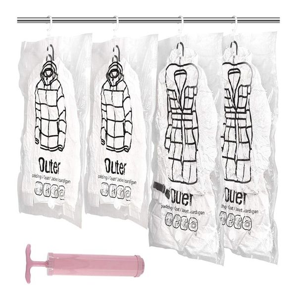 

storage bags side pull closet hanging clothes dust cover,with hanger wardrobes organizer,pumped vacuum cloth compression bag