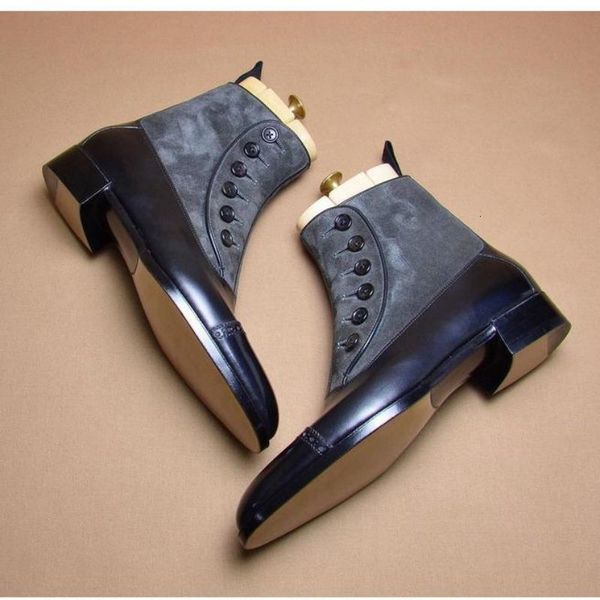 

dress shoes winter fashion casual combat boots winter kr132 xv24, Black