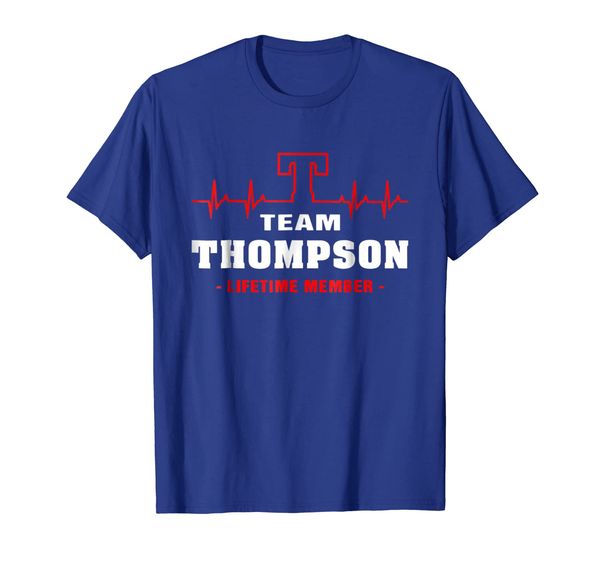 

team thompson lifetime member shirt surname, last name, White;black