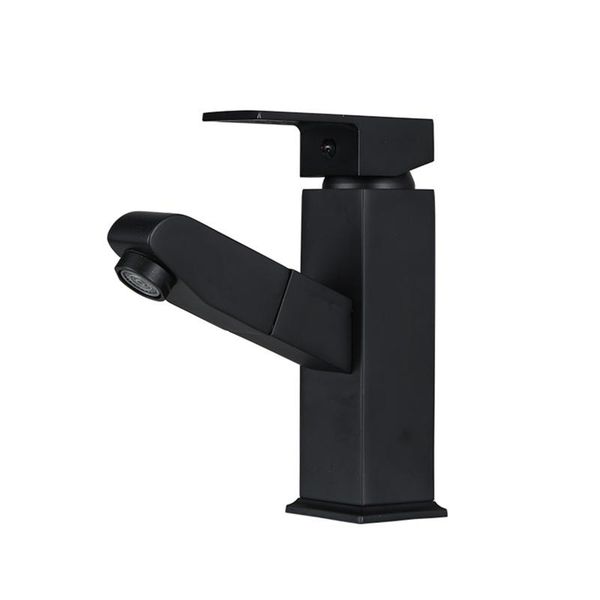 

bathroom kitchen basin faucet 304 stainless steel pull out spray sink tap 28gf