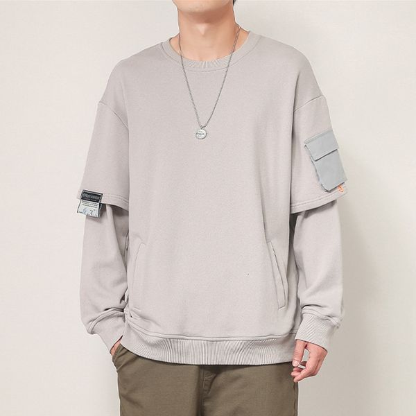 

new 2021 brand men's hoodie spring harajuku long sleeve streetwear plus size clothes casual fashion korean style solid clothing drco, Black