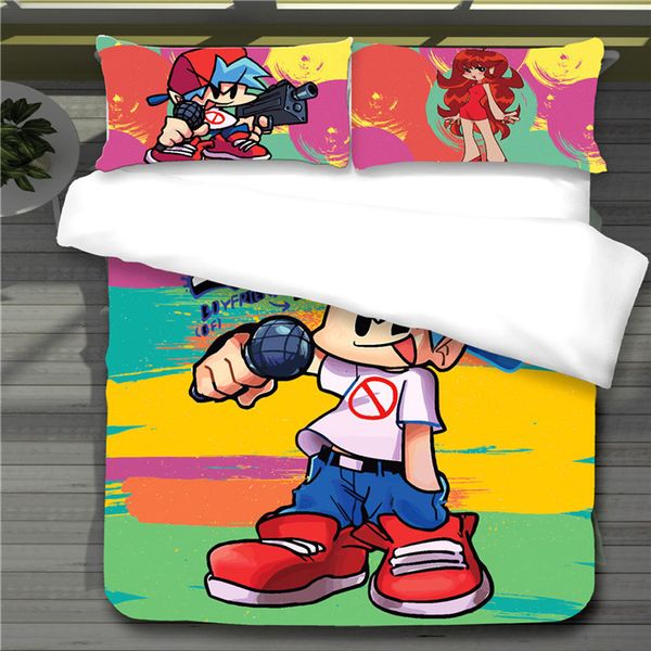 

popular animation series friday night funkin 3d printing colorful bedding sets duvet cover-53