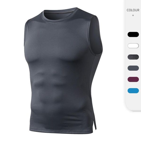 

men' tank cotton workout quick dry slim fit sleeveless sport shirts running crew neck waistcoat breathable men, White;black