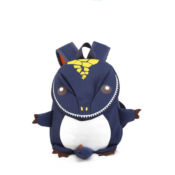 

cartoon childrens school bag korean kindergarten male and female baby backpack cute fashion dinosaur childrens backpack, Black;red