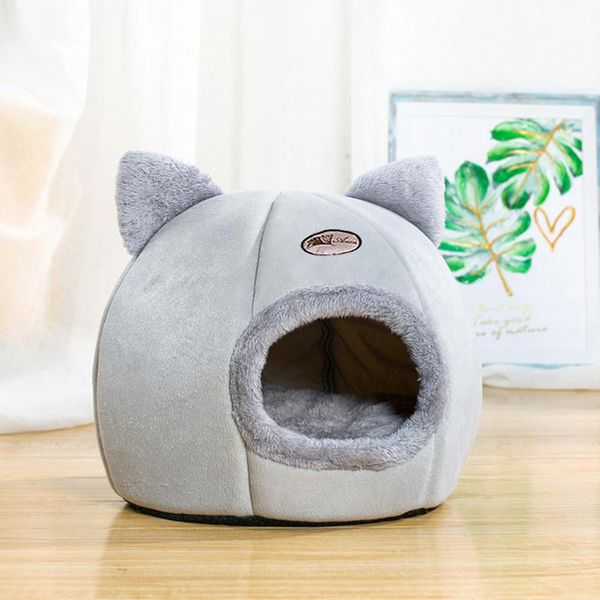 

pet dog cat tent house kennel winter warm soft foldable sleeping bed nest adw889 beds & furniture