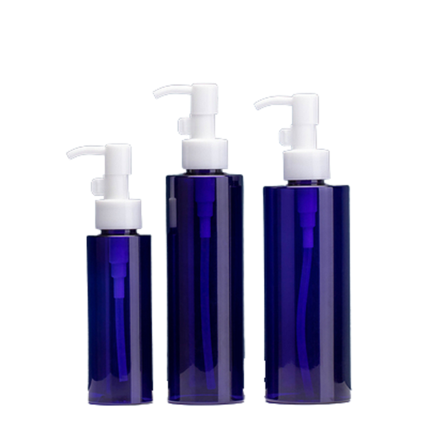 

storage bottles & jars empty plastic blue bottle 100ml 200ml 250ml white lotion pump refillable portable cosmetic packaging vials container