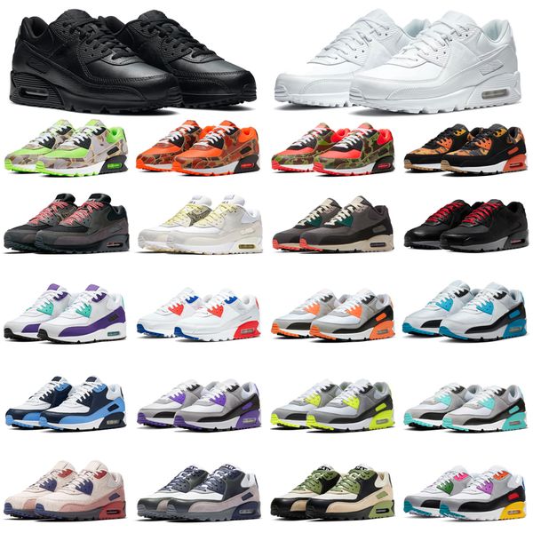 

usa 90 running shoes men women chaussures 90s triple black white camo red green supernova volt mens trainers outdoor sports sneakers